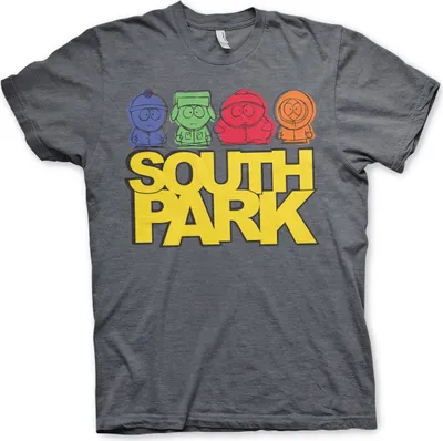 Produktbild von South Park Sketched T-Shirt - Medium - Dark-Heather