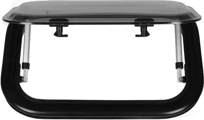 Image de Fenêtre coulissante pour camping-cars, 500 mm, 350 mm, avec protection solaire, verre acrylique, angle d'ouverture 75°, anti-UV, pour caravanes