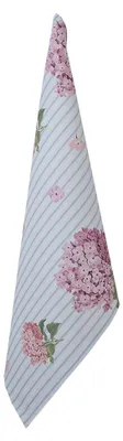 Produktbild von Clayre & Eef Geschirrtuch 50x70 cm Blau Rosa Baumwolle Hortensie