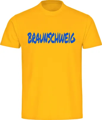 Produktbild von multifanshop Kinder T-Shirt - Braunschweig - Textmarker, gelb, Größe 140