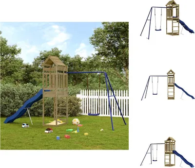 Produktbild von vidaXL Spielturm Imprägniertes Kiefernholz -  Schaukeln & Spieltürme