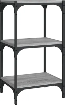 Produktbild von vidaXL Bücherregal Grau Sonoma 40x33x70,5 cm Holzwerkstoff und Stahl