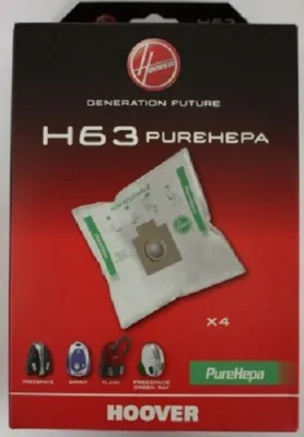 Produktbild von Hoover H63, Staubbeutel, Zylinder-Vakuum, Weiß, Mikrofaser, Hoover, FREESPACE, SPRINT, FLASH, FREESPACE GREEN RAY, CAPTURE