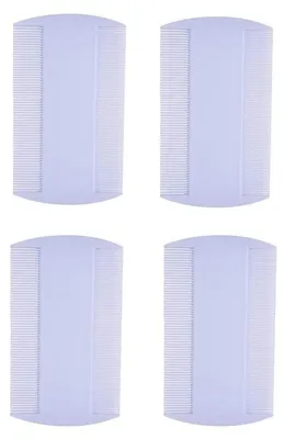 Produktbild von Flohkamm fš¹r Katzen und Hunde,8Stk Langlebige doppelseitige Nissenk?mme fš¹r Kopfl?use Tragbare Kunststoff Nit Comb Double-Sided Nit Feinen Kamm Zahn L?use Kamm zum Entfernen von L?usen fš¹r Haustiere