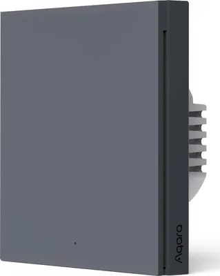 Zdjęcie produktu dla Aqara Smart Wall Switch H1 Szary Przełącznik Pojedynczy, bez przewodu neutralnego, Zigbee 3.0, EU, WS-EUK01-G