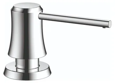 Seifenspender in Chrom, 7,5 cm hoch, für Küchenspüle