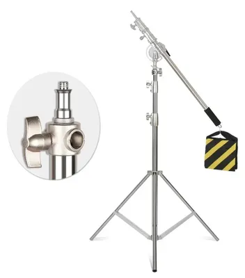 Image de Trépied, réglable en hauteur, capacité de charge jusqu'à 20 kg, kit en acier inoxydable