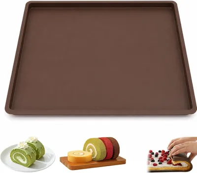 Imagen del producto de Alfombrilla de silicona para hornear, con revestimiento antiadherente, de 30 x 24,5 cm, para la cocina