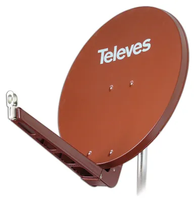 Produktbild von Televes SAT-Spiegel ziegelrot S85QSD-Z OSD-Line BxH85x95cm Feedarm klappbar