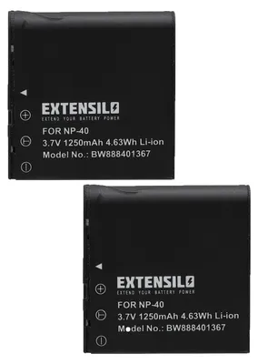 Produktbild von EXTENSILO 2x Akku kompatibel mit Rollei Movieline SD50 Kamera (1250 mAh, 3,7 V, Li-Ion)