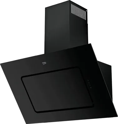 Image de Hotte décorative inclinée 90cm 577m3/h noir - Beko - HCA92540B -
