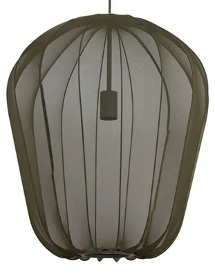 Obrázok produktu pre Závesná lampa - zelená - PLUMERIA - textil - Ø 50cm - E27 - 2963881 - Light & Living