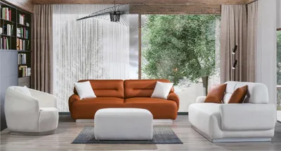 Produktbild von Weißer Hocker Fußhocker Sitzhocker Sitzpouf Wohnzimmer Designer Möbel