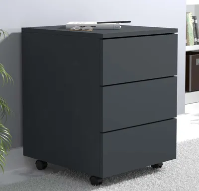 Produktbild von VCM Rollcontainer | Beistellcontainer mit Schubladen | Maße ca. H. 55 x B. 39 x T. 45 cm | Bürocontainer - Dalosa 3 Schubladen