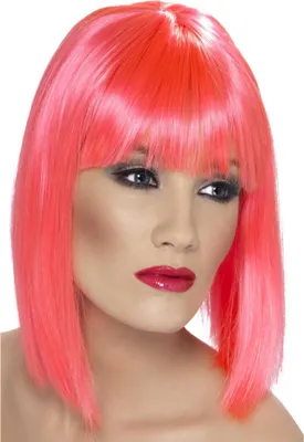 Produktbild von Smiffys - Perücke SM3015 (Einheitsgröße) (Neon-Pink)