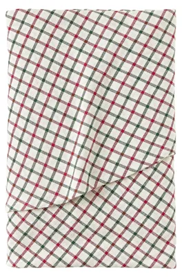 Imagen del producto de Mesa Westwing, mantel individual, blanco, a cuadros rojo y verde, redondo, 180 cm