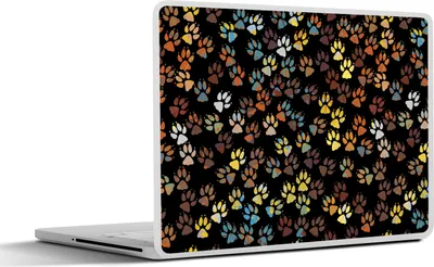 Produktbild von MuchoWow® Laptop Aufkleber Sticker Cover Muster - Hunde - Pfoten - Jungen - Mädchen - Kinder - Kinder 30x21 cm - Sticker für Laptop - Selbstklebend