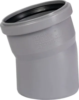 Produktbild von Marley HT-Bogen aus PP DN 110 15 Grad heißwasserbeständig für Hausentwässerung