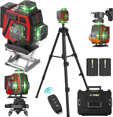 Obrázok produktu pre Laserová vodováha, 360-stupňové čiary, vysoká presnosť, so statívom