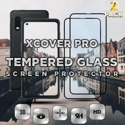 Produktbild von 2-Pack Samsung Xcover Pro Displayschutzfolie - Gehärtetes Glas 9H - Super Qualität 3D