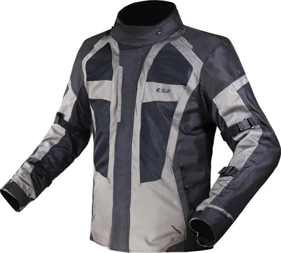 Produktbild von LS2 Scout wasserdichte Motorrad Textiljacke, schwarz/dunkelgrau, XL