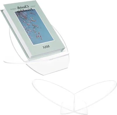 Immagine prodotto di Espositore in acrilico per libri - Postazione di lettura multiuso - Libreria per ricettari e libri di testo - Multifunzionale