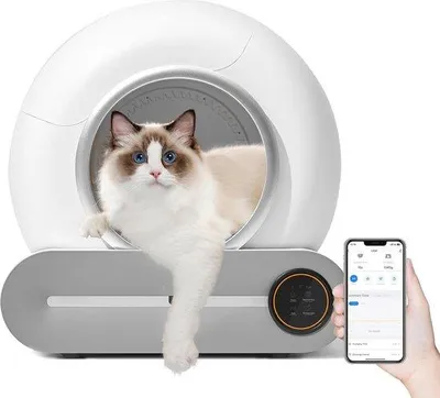 Produktbild von Famanu Selbstreinigende Katzentoilette mit App-Steuerung und Gesundheitsmonitor - Automatische Katzenbox mit ionischem Deodorizer