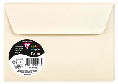 Produktbild von Clairefontaine 5er-Pack Umschlc 114x162 elfperl
