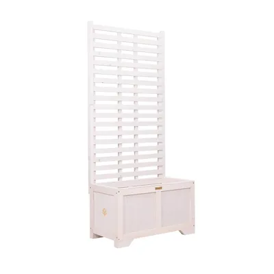 Obrázek produktu pro Greenspot Vintage Květináč se Zástěnou 80x42x180cm Bílá