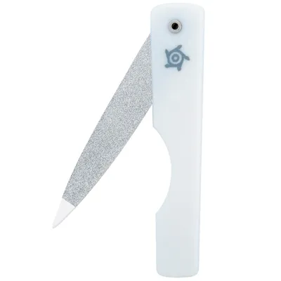 Productafbeelding van Opklapbare nagelvijl, 11,5 cm, staal/saffier, wit