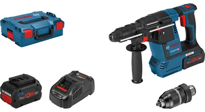 Productafbeelding van Cordless hammer drill - BOSCH PROFESSIONAL - GBH 18V-26F - 2.6 J - 2 ProCore 5.5Ah batteries - KickBack Control