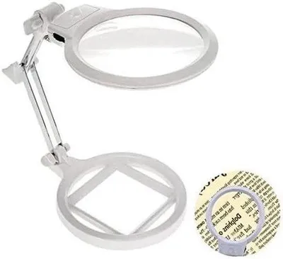 Productafbeelding van Vergrootglas met standaard - Leeshulp - Precisiewerk - Verstelbare arm - 13 cm lens - Zwart
