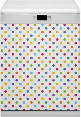 Produktbild von Küche Magnet für Spülmaschine  Abwaschbar 60x70 cm Geschirrspüle  - Farbige Punkte