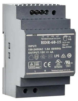 Produktbild von Hutschienen-Netzteil 60W 15V / 4A Schaltnetzgerät für DIN-Schiene TS35