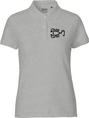 Produktbild von Huuraa Damen Polo Shirt Skorpion Sternzeichen Symbol XS Sport Grey Bio Baumwolle Fairtrade Poloshirt Geschenkidee