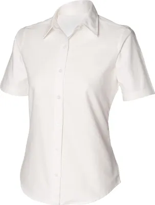 Obrázok produktu pre Dámska blúzka Henbury Oxford s krátkym rukávom RW640 (Xlarge) (biela)