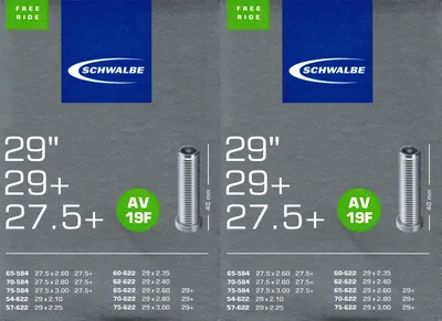 Produktbild von 2x Schwalbe AV 19 F Schlauch Autoventil 29 Zoll Plus 27,5 Zoll Plus 27.5"+