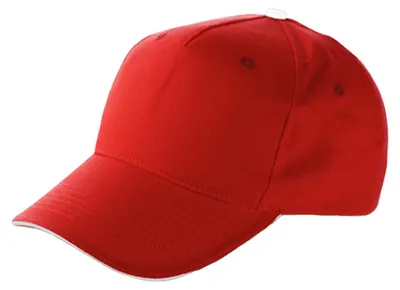Produktbild von L-Merch - Baseball-Mütze, Sandwichschirm LT3219 (Einheitsgröße) (Rot/Weiß)