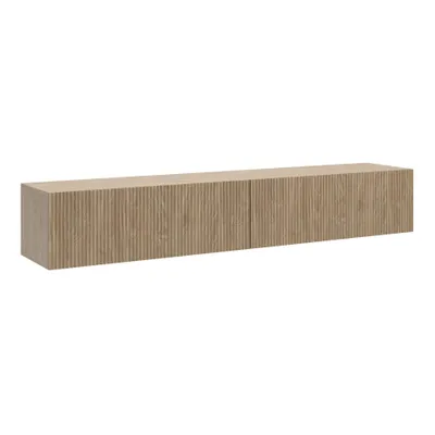 Image de Selsey Nolie - Meuble TV suspendu 2 portes, imitation chêne, 175 cm