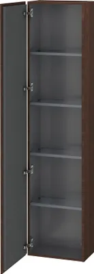 Produktbild von Hochschrank L-CUBE 400x243x1760mm Ans li nussbaum gebürstet Anschlag links nussbaum gebürstet