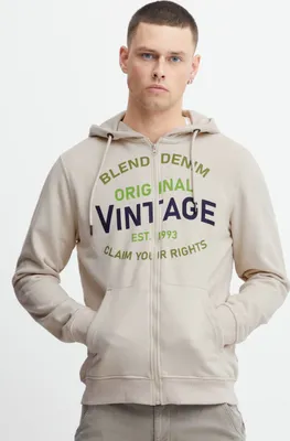 Produktbild von Blend 20715054 Herren Sweatjacke Kapuzenjacke Hoodie mit Kapuze und Reißverschluss Print