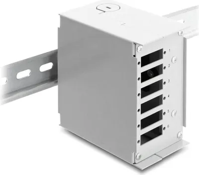 Produktbild von Delock LWL Patchfeld 6 Port für SC Duplex oder LC Quad grau
