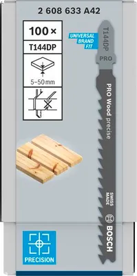 Produktbild von PRO Wood precise T144DP Stichsägeblatt, 100 mm, 100-tlg.