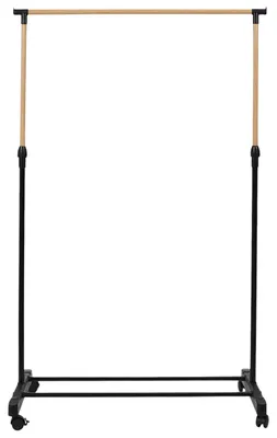 Produktbild von Mobiler Kleiderstander - verstellbar - auf Radern - schwarz - 160 cm