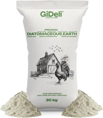 Immagine prodotto di GiDeli Terra di diatomee 30 kg - Pura polvere di diatomee contro l'acaro rosso degli uccelli