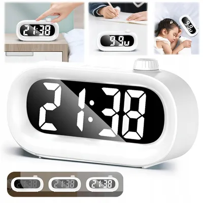 Zdjęcie produktu dla Zegar elektroniczny LED budzik timer temperatura data na baterie AAA USB