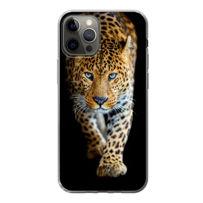 Produktbild von MuchoWow® Handyhülle Schutzhülle Hülle für iPhone 13 Pro Leopard - Tiere - Porträt - Wildtiere - Schwarz Silikon Softcase Handy Hülle - Handy-Tasche