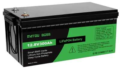 Obrázok produktu pre Akumulátor LiFePO4 – 12 V, 300 Ah, hlbokocyklový – integrovaný systém riadenia batérie (BMS) – až 8000 cyklov – pre solárne systémy, karavany, lode, menič