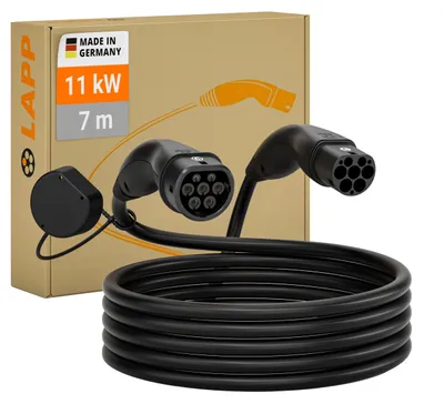 Obrázek produktu pro Nabíjecí kabel pro elektromobil, 11 kW, délka 7 metrů, konektor typu 2