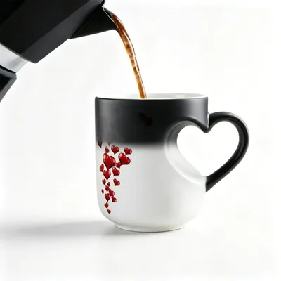 Immagine prodotto di Tazza da caffè magica con cuore e cambio di colore